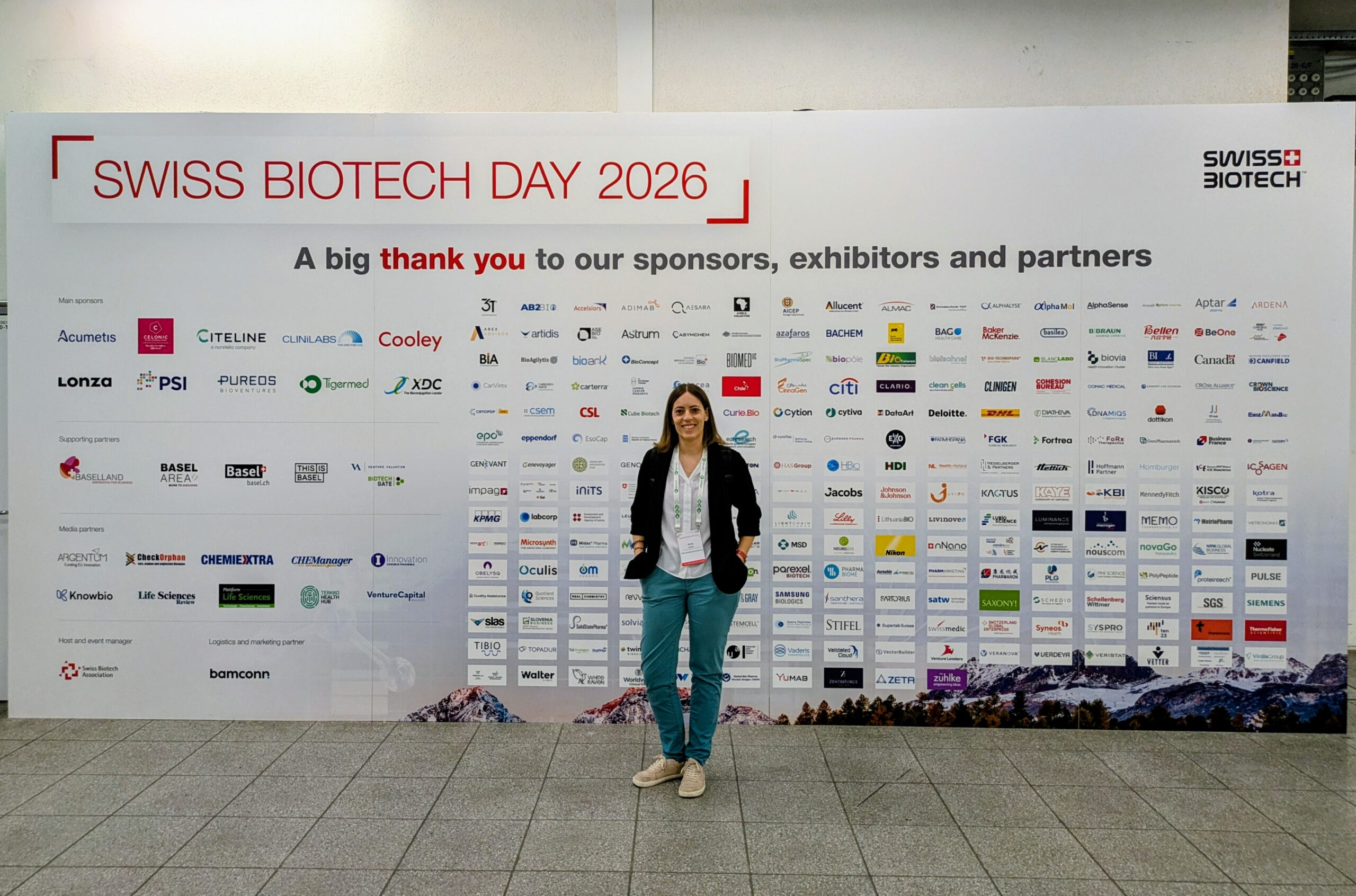ACBio's CEO Anna Caballe at the 2026 Swiss Biotech Day