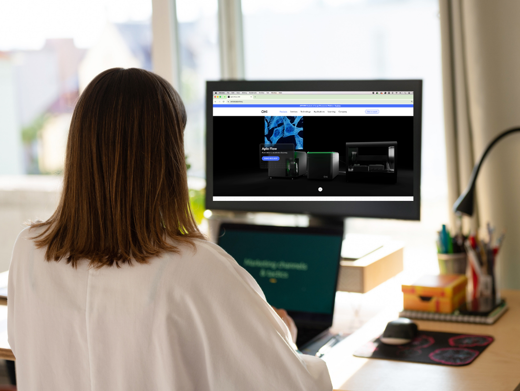 High-impact biotech product page, AploFlow ONI case study, life science web strategy, CDMO service marketing, biotech platform positioning, ACBio web framework